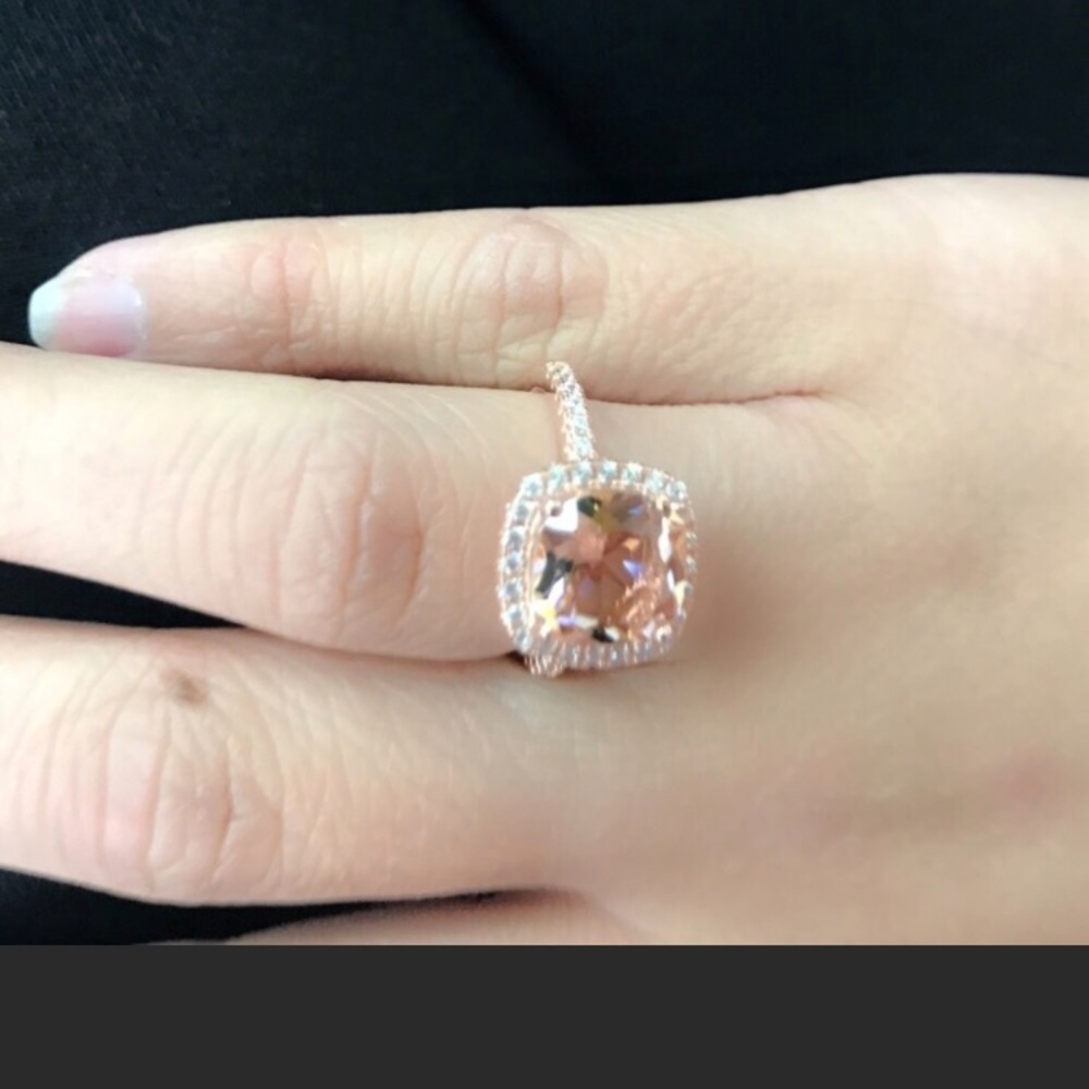 sterling silver 925 simulated morganite sets - Picture 6 of 8